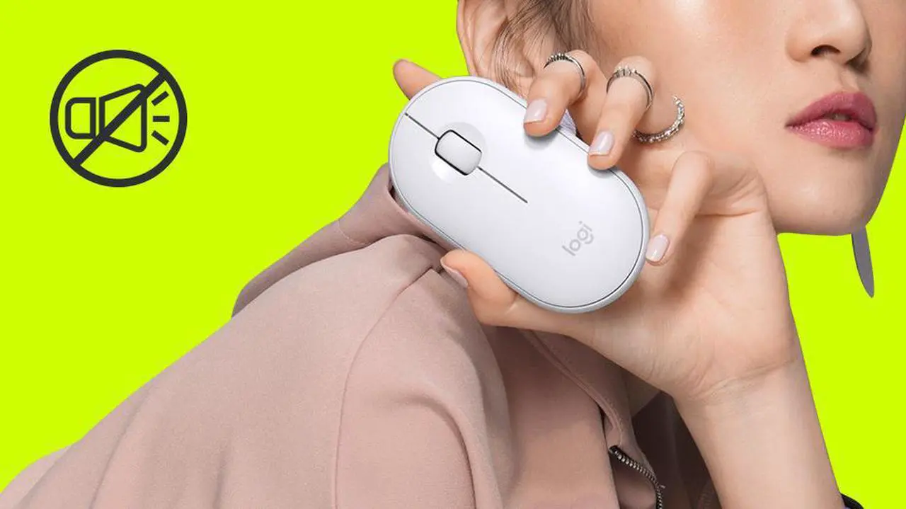 Alt view image 3 of 20 - Logitech Pebble M350 Mouse Rf Wireless+Bluetooth Optical 1000 Dpi Ambidextrous