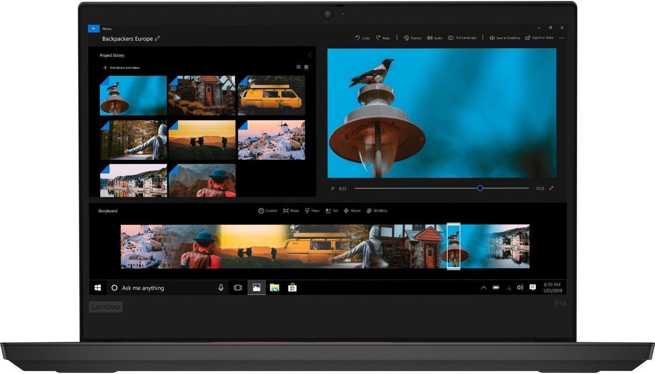 Alt view image 9 of 12 - Lenovo Laptop ThinkPad E14 Intel Core i7-10510U 8GB Memory 256 GB PCIe SSD Intel UHD Graphics 14.0" Non-Touch Screen Windows 10 Pro 64-bit 20RA0050US