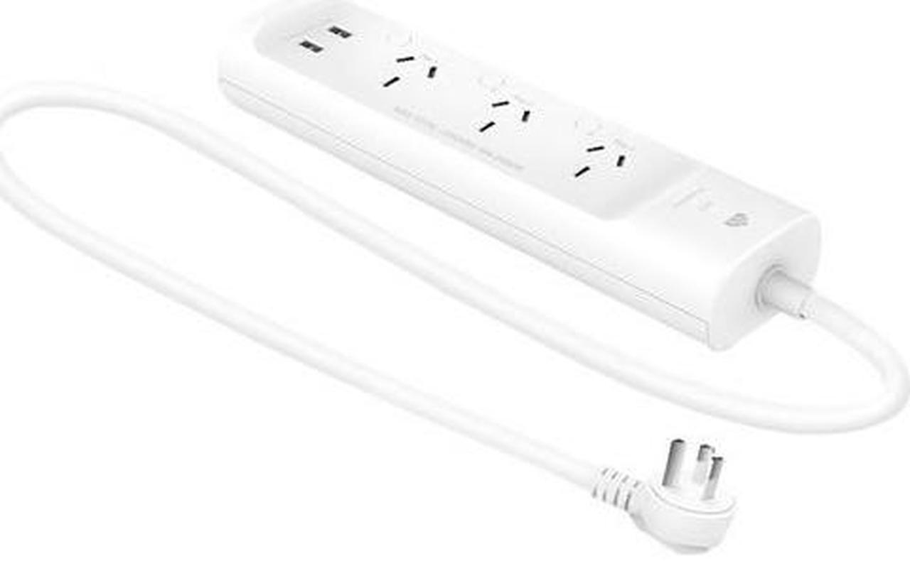 Kasa Smart Plug Power Strip KP303, Surge Protector with 3 Individually Controlled Smart Outlets and 2 USB Ports, Works with Alexa & Google Home, No Hub Required , White