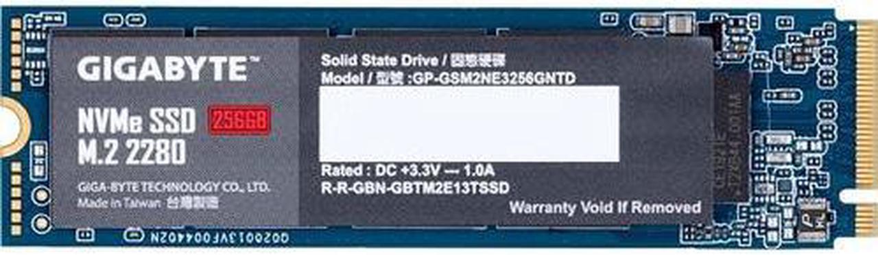 Gigabyte GP-GSM2NE3256GNTD 256GB Solid State Drive - M.2 2280 Internal - PCI Express NVMe (PCI Express NVMe 3.0 x4) - Desktop PC Device Supported - 1700 MB/s Maximum Read Transfer Rate