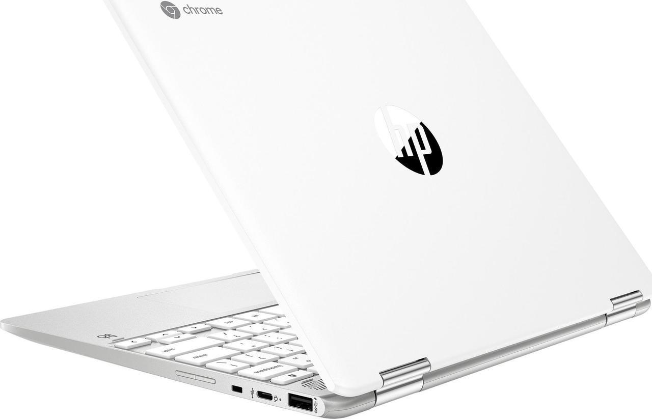 Alt view image 2 of 16 - HP Chromebook x360 12b-ca0010nr 12" HD+ Touchscreen 2-In-1 Notebook Computer, Intel Celeron N4000 1.1GHz, 4GB RAM, 32GB eMMC, Chrome OS, Ceramic White