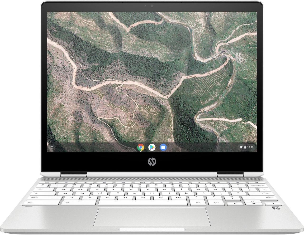 Alt view image 4 of 16 - HP Chromebook x360 12b-ca0010nr 12" HD+ Touchscreen 2-In-1 Notebook Computer, Intel Celeron N4000 1.1GHz, 4GB RAM, 32GB eMMC, Chrome OS, Ceramic White