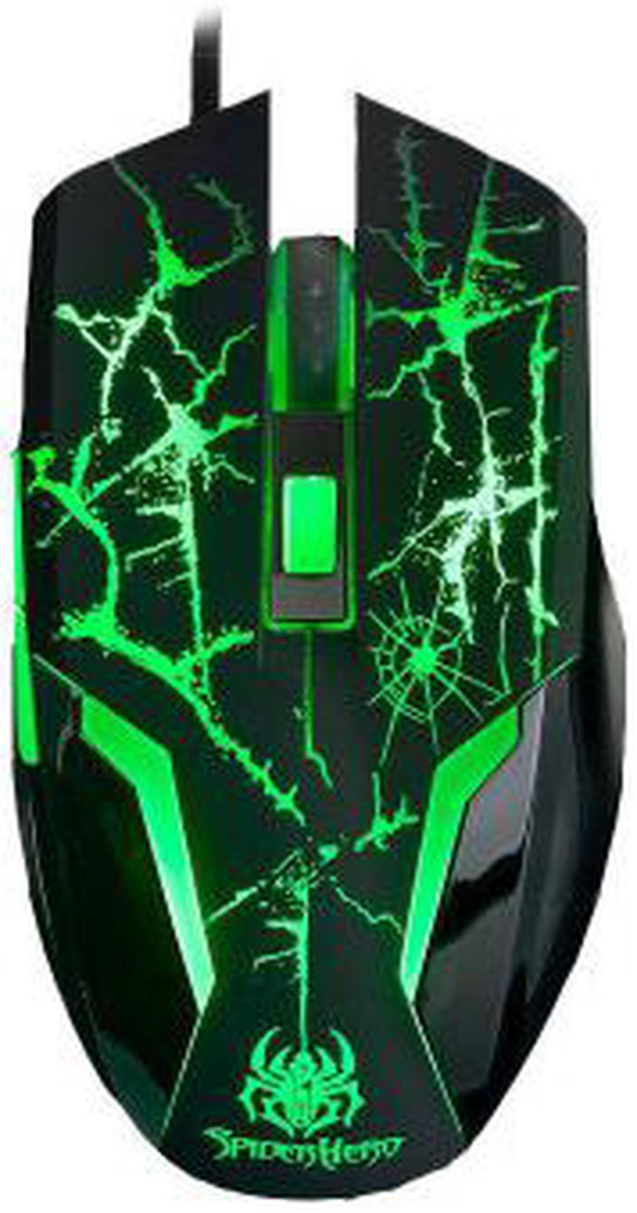 A-Jazz SpiderHero 6-Button Professional LED Optical 800/1200/1600/2400DPI Gaming Mouse