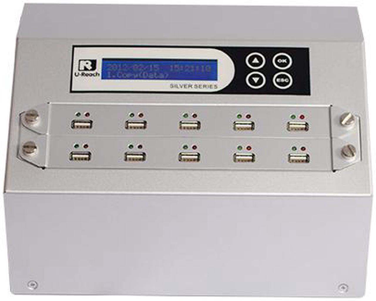 Intelligent 9 Series (UB910S) - Silver Standard 1 - 9 Target USB Flash Memory/ Pen Drive /External USB Hard Drive Duplicator