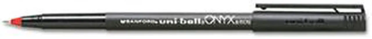 Main image of Sanford Ink Company 60042 Onyx Roller Ball Stick Dye-Based Pen, Red Ink, Micro, Dozen