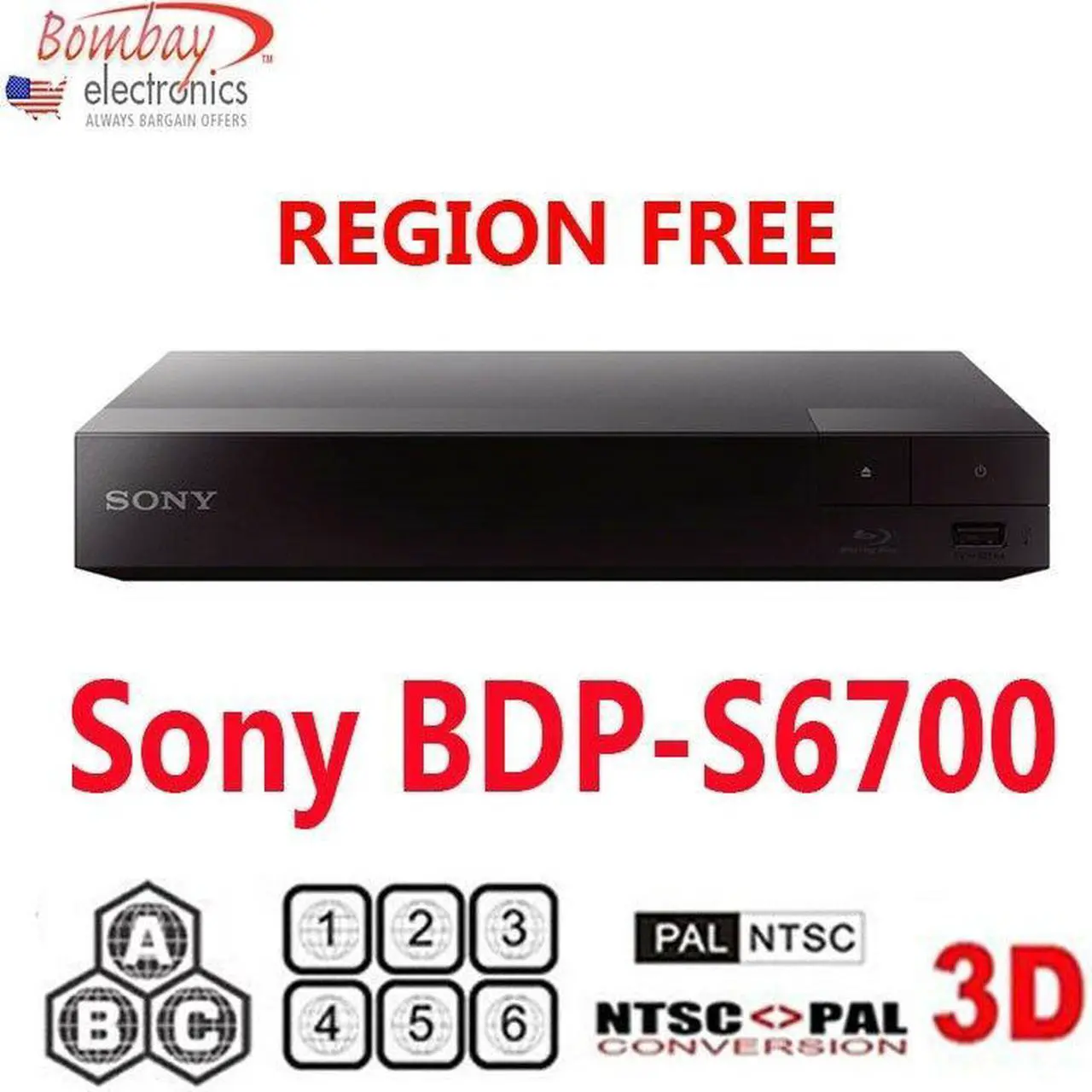 Alt view image 6 of 14 - Sony BDP-S6700 Blu-Ray Disc Player with 4K Upscaling