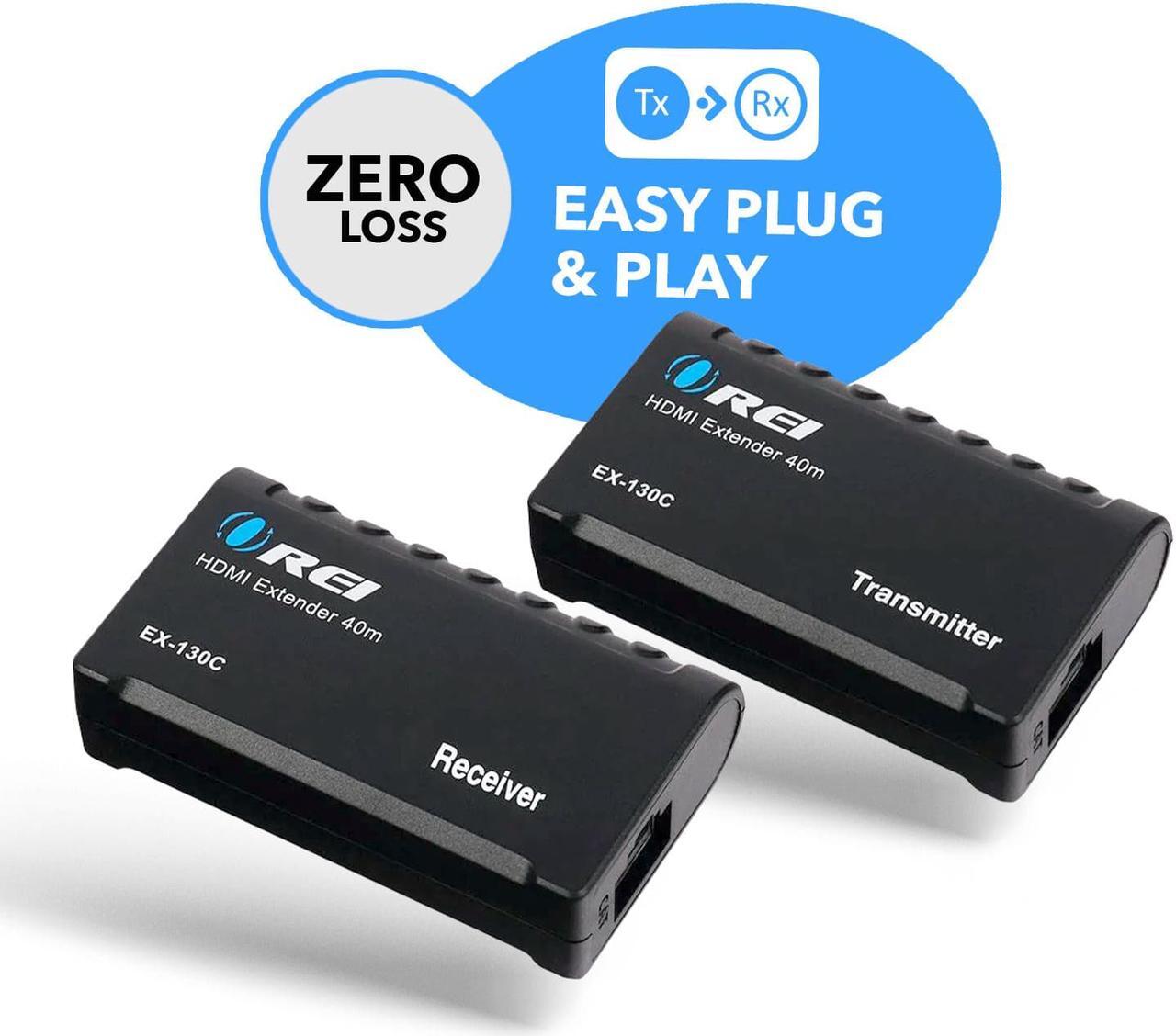 Alt view image 3 of 8 - HDMI to Ethernet Over CAT6/CAT7 by OREI Extender RJ45 Upto 130 Feet - 1080P Full HD POC Transmitter & Receiver (EX-130C)