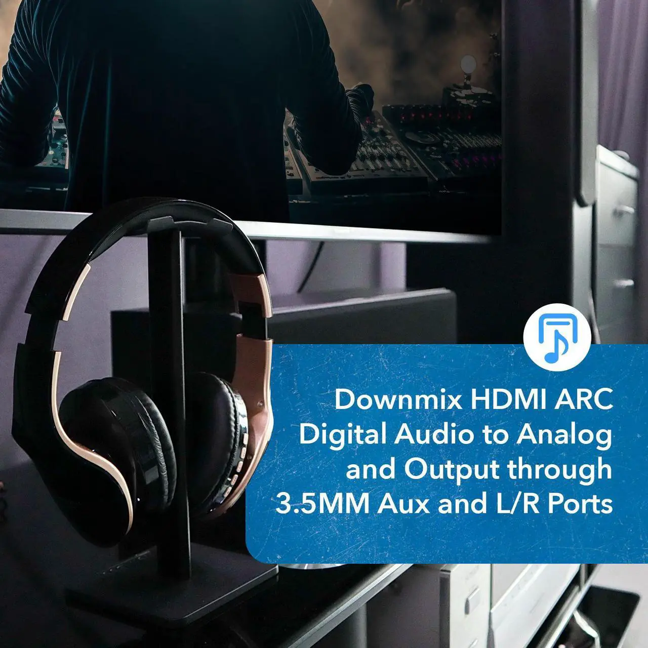 Alt view image 4 of 7 - OREI HDMI ARC Audio Down-Mixer With Dolby 5.1 (DA26)