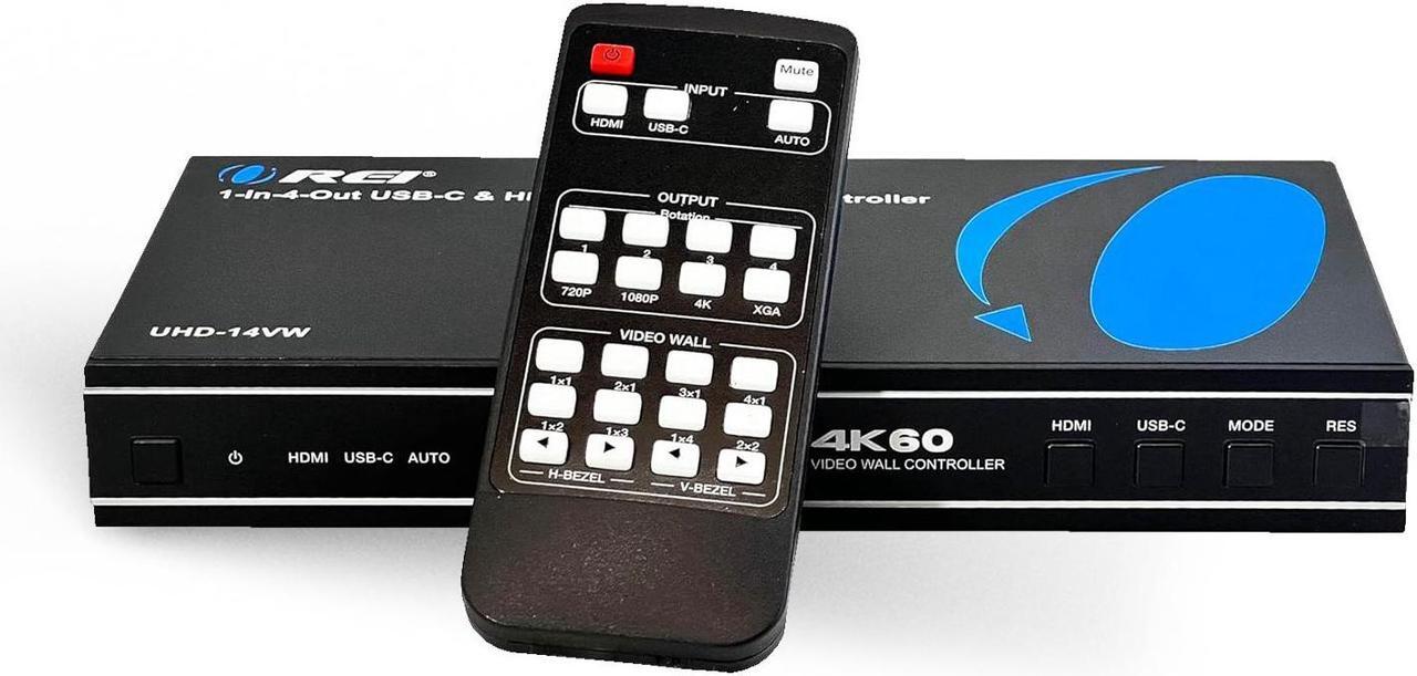 Main image of OREI HDMI 2x2 Video Wall Controller With UBS-C Input (UHD-14VW)