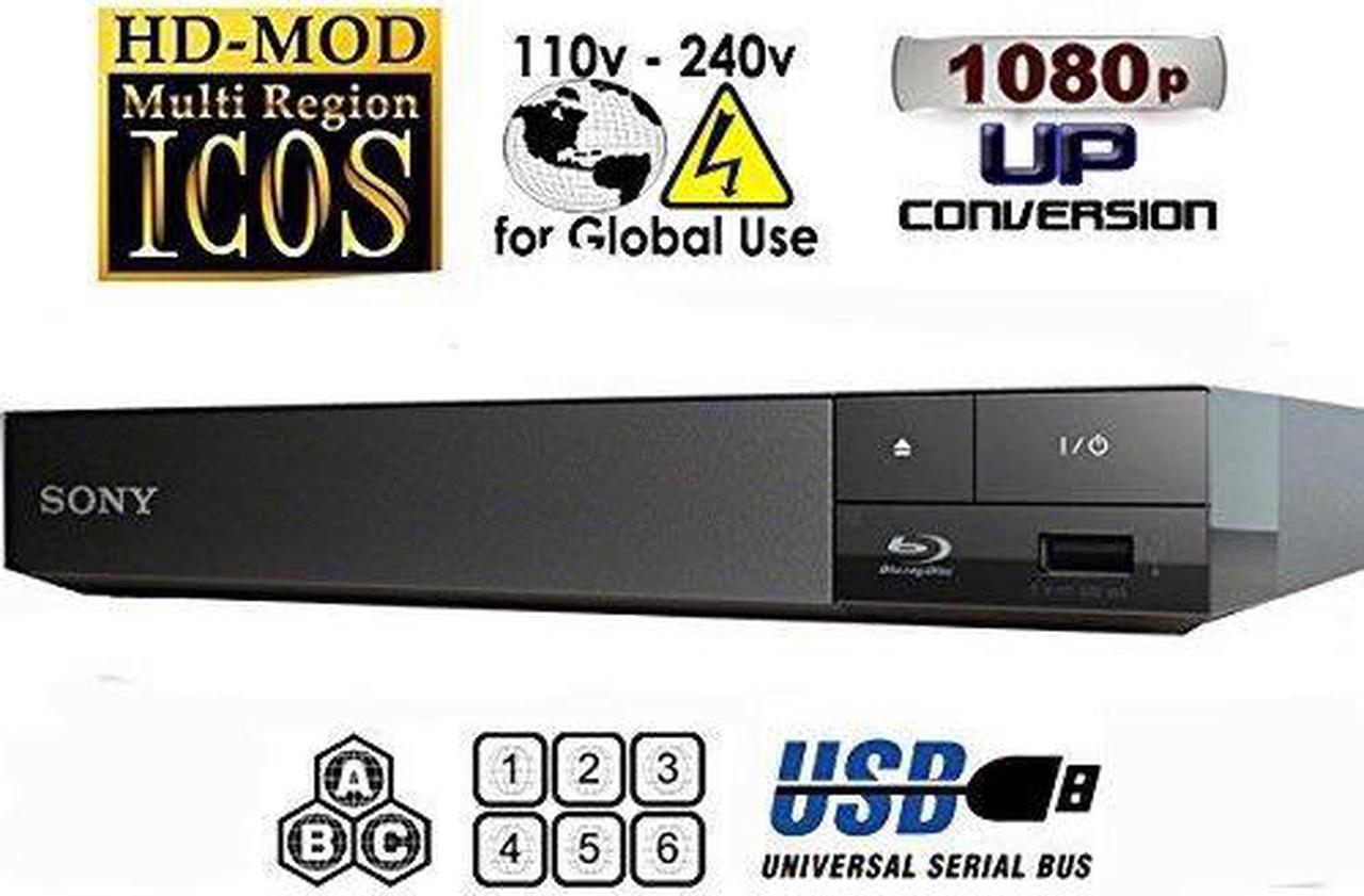 Main image of Sony BDP-S1500 Multi Region Blu-ray DVD, Region Free Player 110-240 volts, HDMI Cable & Plug Adapter Package