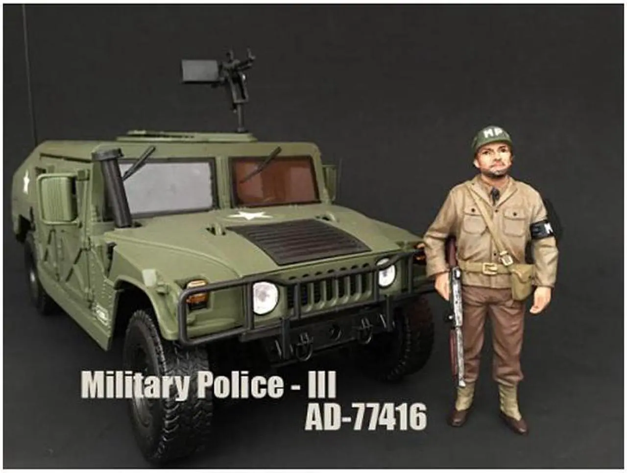 Alt view image 5 of 5 - WWII Military Police Figure III For 1:18 Scale Models by American Diorama