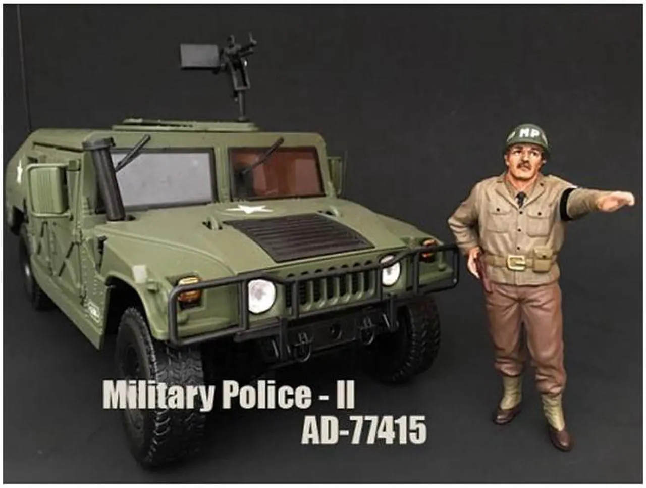 Alt view image 3 of 6 - WWII Military Police Figure II For 1:18 Scale Models by American Diorama