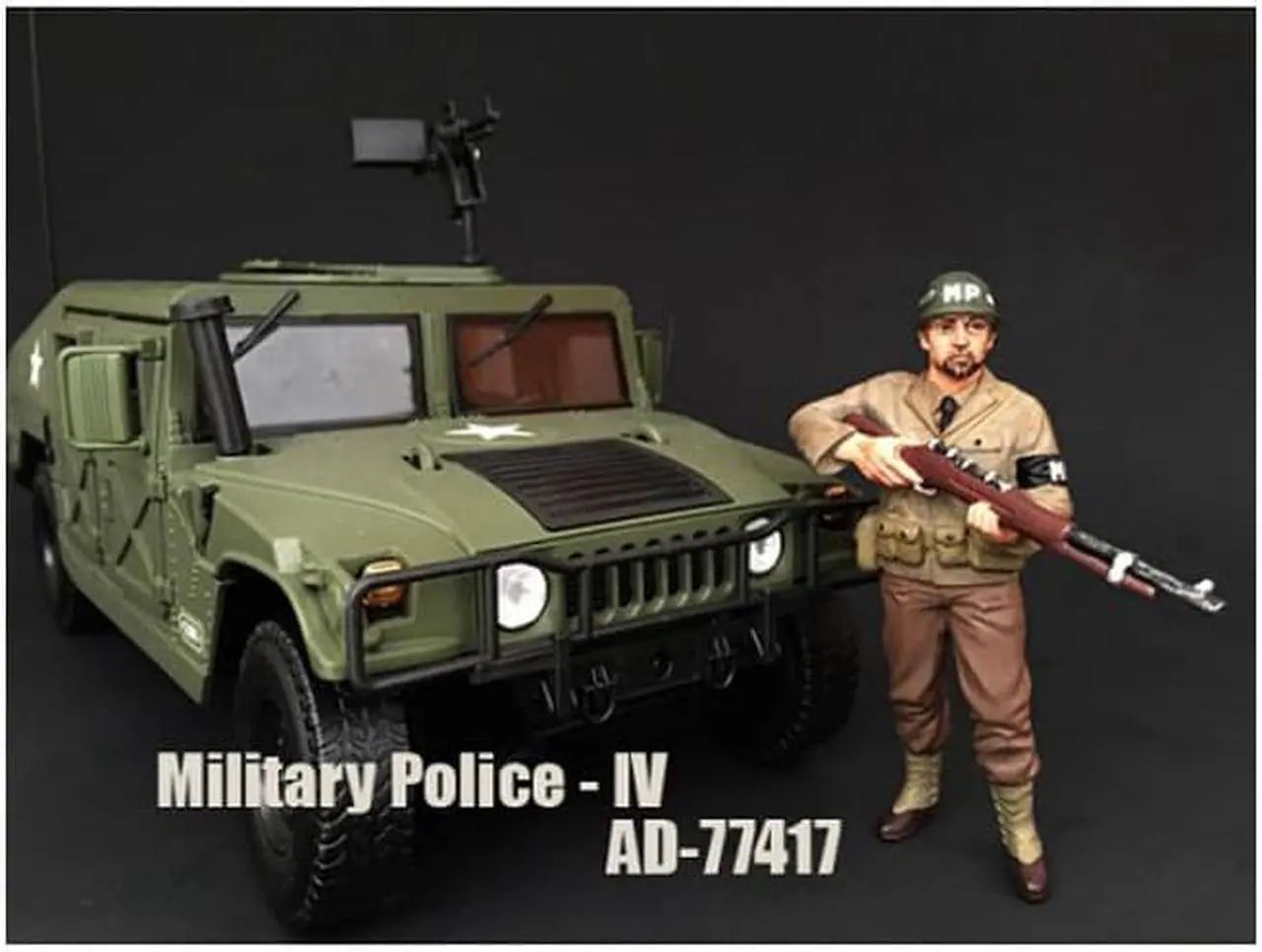 Alt view image 3 of 6 - WWII Military Police Figure IV For 1:18 Scale Models by American Diorama