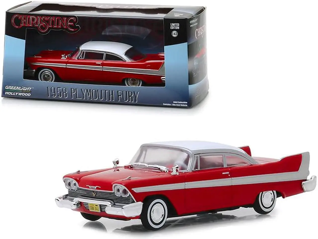 Alt view image 5 of 7 - 1958 Plymouth Fury Red "Christine" (1983) Movie 1/43 Diecast Model Car by Greenlight