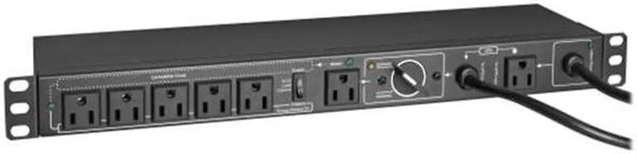 Alt view image 6 of 20 - Tripp Lite PDU Hot Swap with Manual Bypass 15A 6 5-15R 2 5-15P Inputs PDUB151U