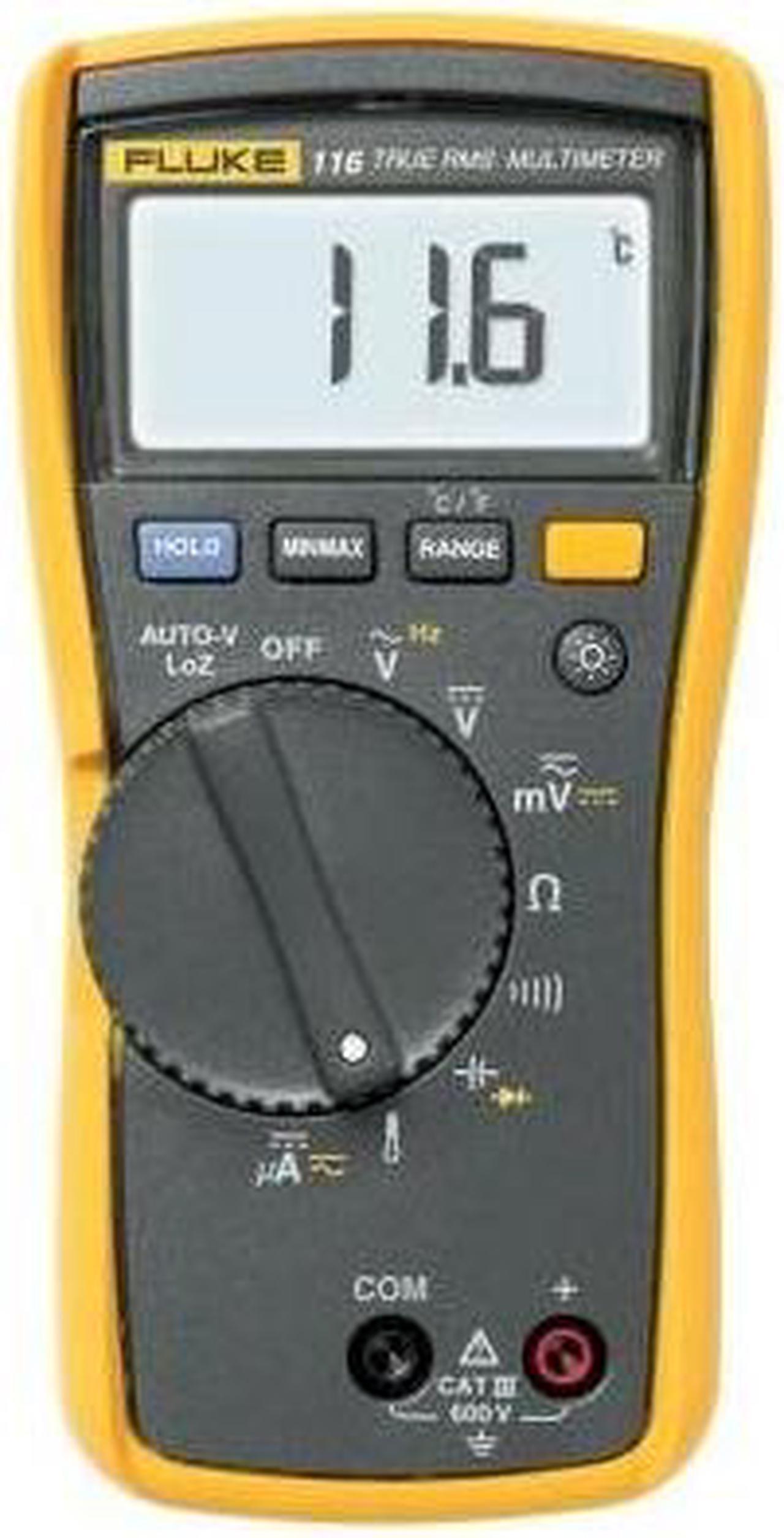Alt view image 9 of 9 - FLUKE FLUKE-116 Digital Multimeter, 600 Max. AC Volts, 600 Max. DC Volts, 600