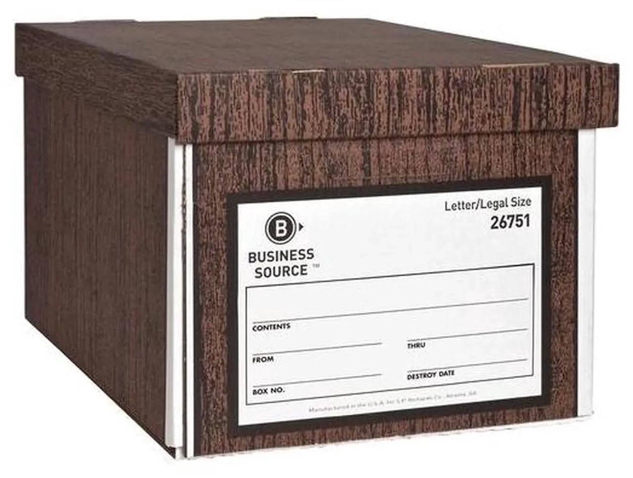 Alt view image 6 of 6 - Business Source Storage Boxes w/Lid Ltr/Lgl 650 lb 10"x12"x15" 12/CT WN 26751