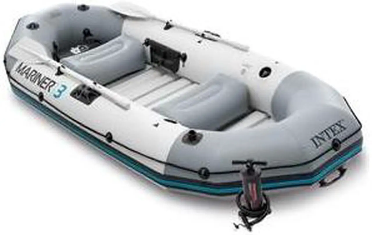 Alt view image 16 of 16 - Intex Mariner 3-Person Inflatable Boat Set
