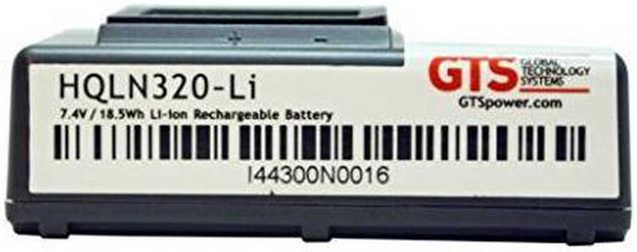 GLOBAL TECHNOLOGIES SYSTEMS HQLN320-LI GTS battery Zebra QLn220 QLn32 0 2500 mAh LiIon  P1031365-059