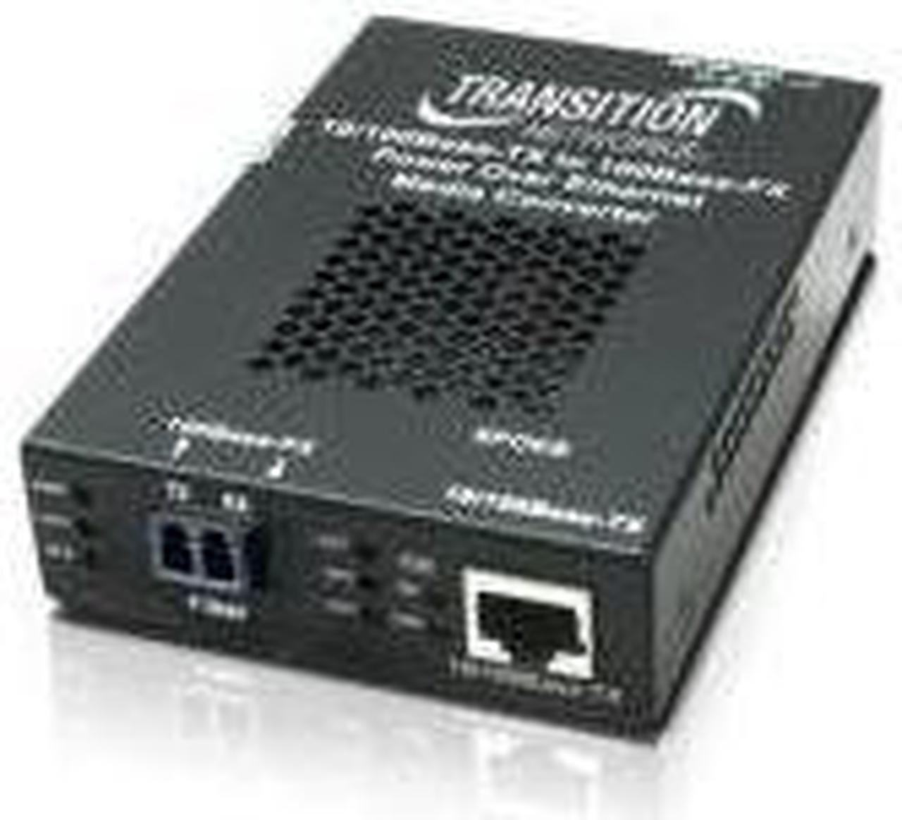 Alt view image 3 of 17 - Transition Networks Stand-alone Fast Ethernet PoE Media Converter
