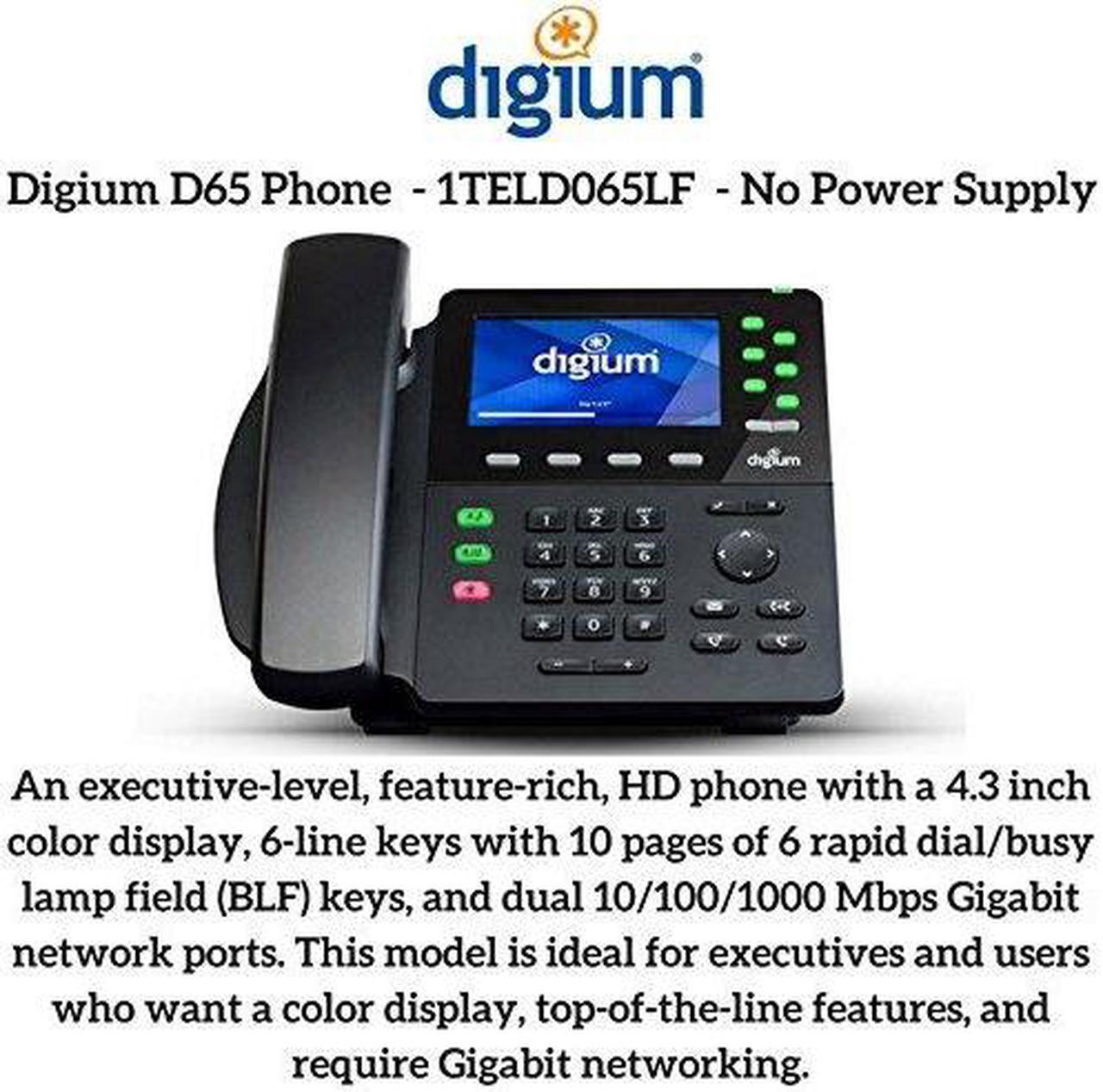 Alt view image 2 of 3 - Phone, D65, 6-Line Sip With Hd Voice