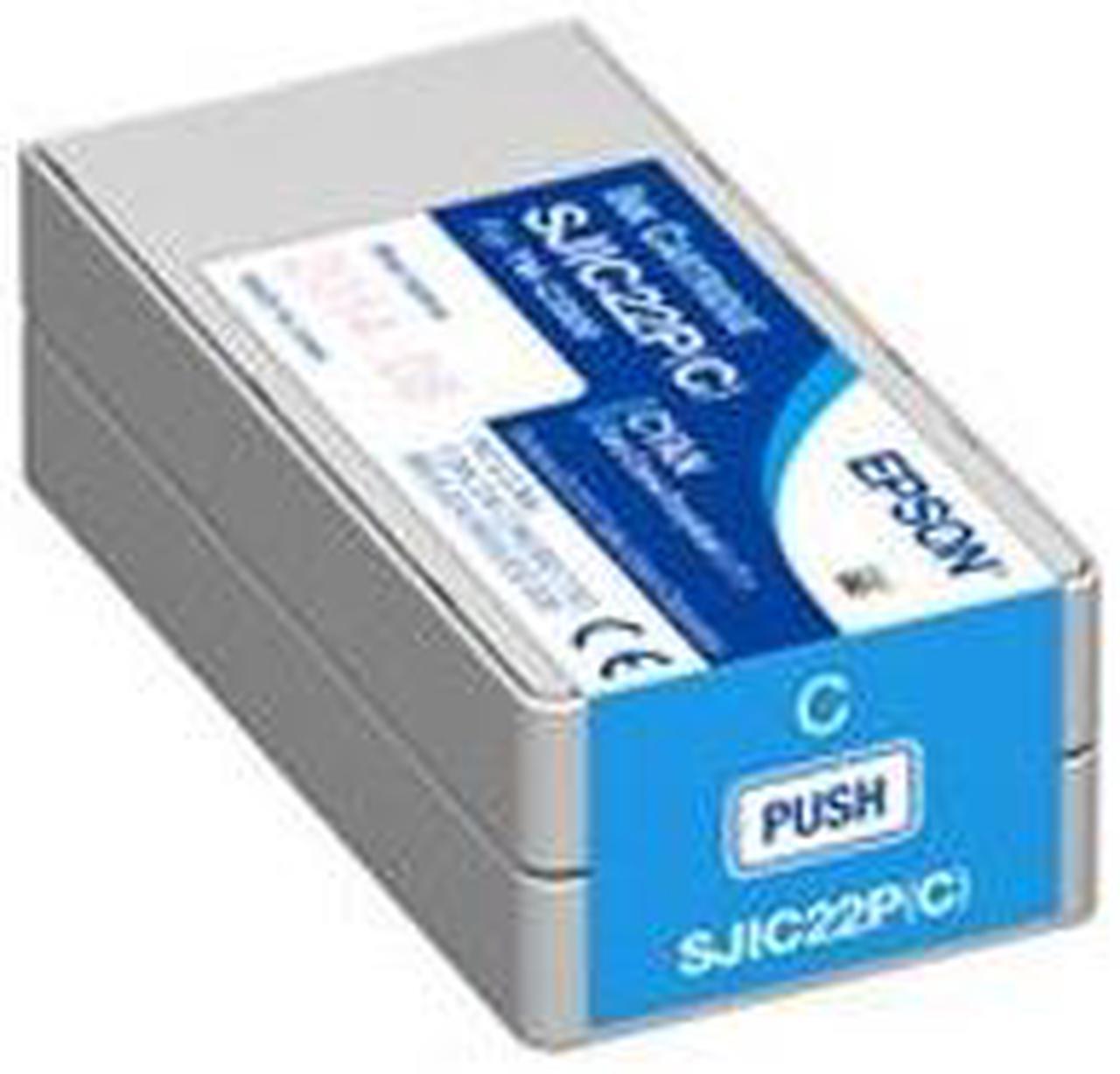 EPSON C33S020581 SJIC22P (C) Cyan Ink Cartridge for TM-C3500