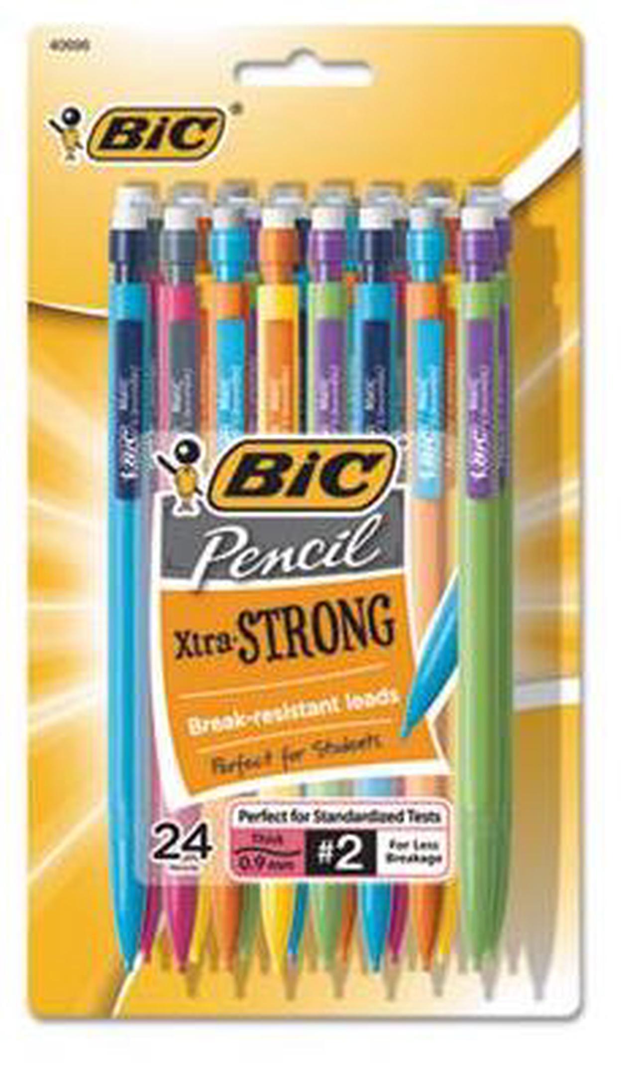 Alt view image 18 of 20 - BIC MPLWP241 Mechanical Pencil With Pocket Clip #2 Pencil Grade - 0.9 mm - Assorted Lead - Assorted Barrel - 24 / Pack