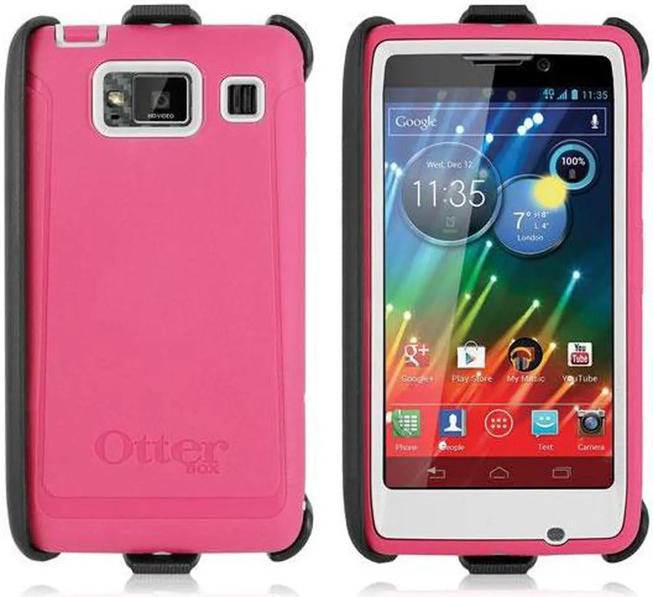 Alt view image 2 of 4 - OtterBox Defender Case for Motorola Droid RAZR Maxx HD (Blushed Pink)