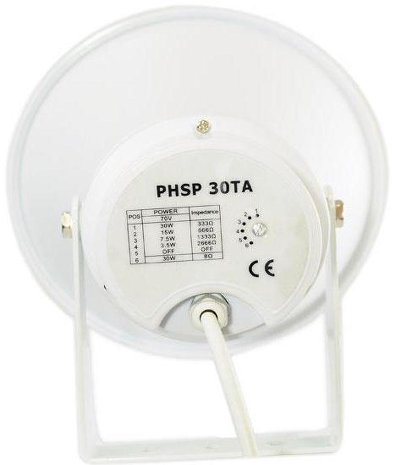 Alt view image 7 of 12 - NEW PYLE PHSP30TA 9.4" 30W INDOOR OUTDOOR 70 VOLT POWER HORN 30 WATT