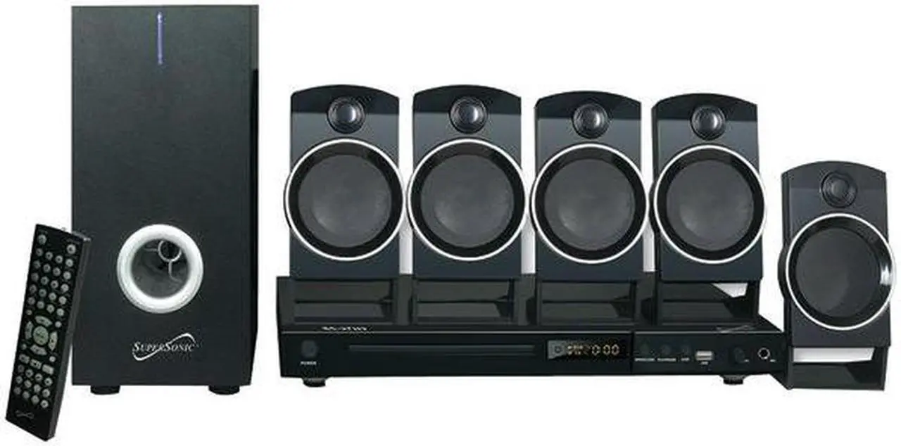 Alt view image 5 of 15 - SUPERSONIC SC-37HT 5.1 Channel Dvd Home Theater System With USB Input & Karaoke Function
