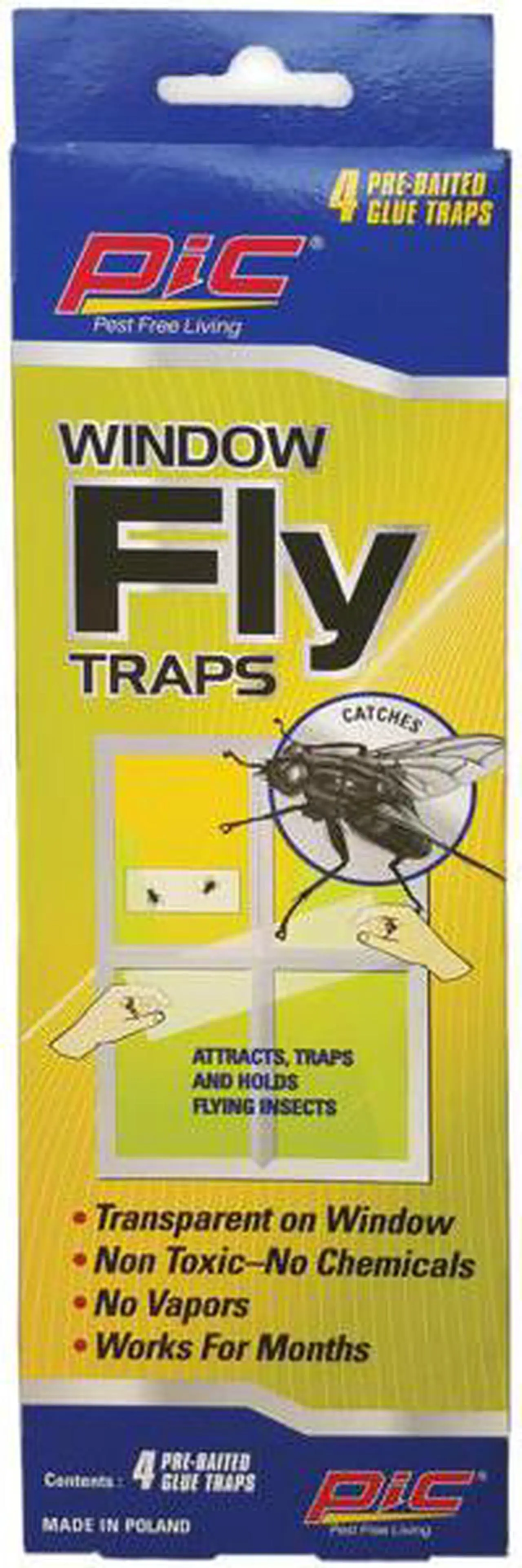 Alt view image 4 of 4 - PIC FTRP Window Fly Traps, 4 pk