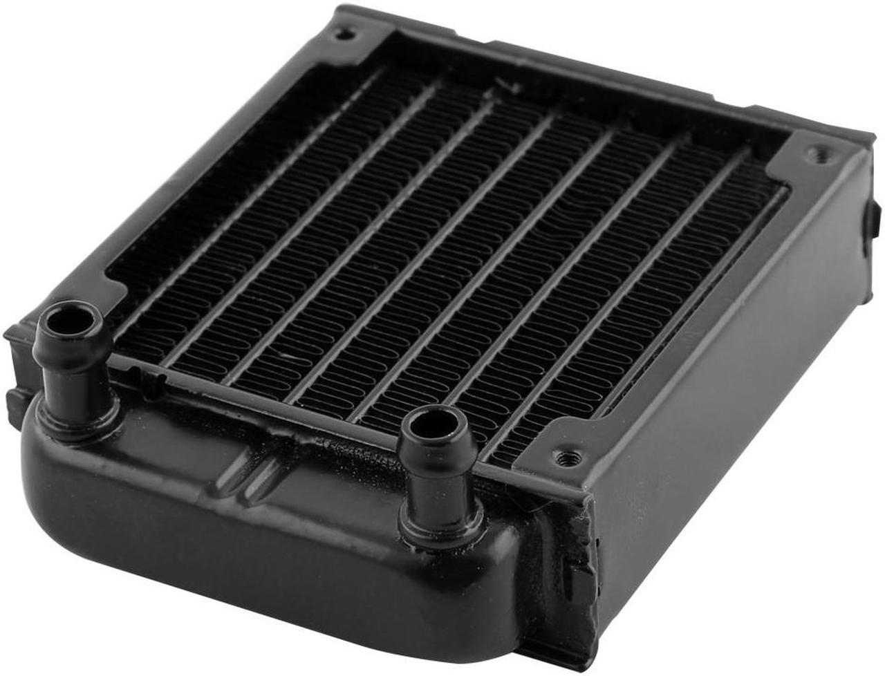 Computer CPU Aluminum 8 Pipes Water Cooling Heat Exchanger Radiator 80mm Black