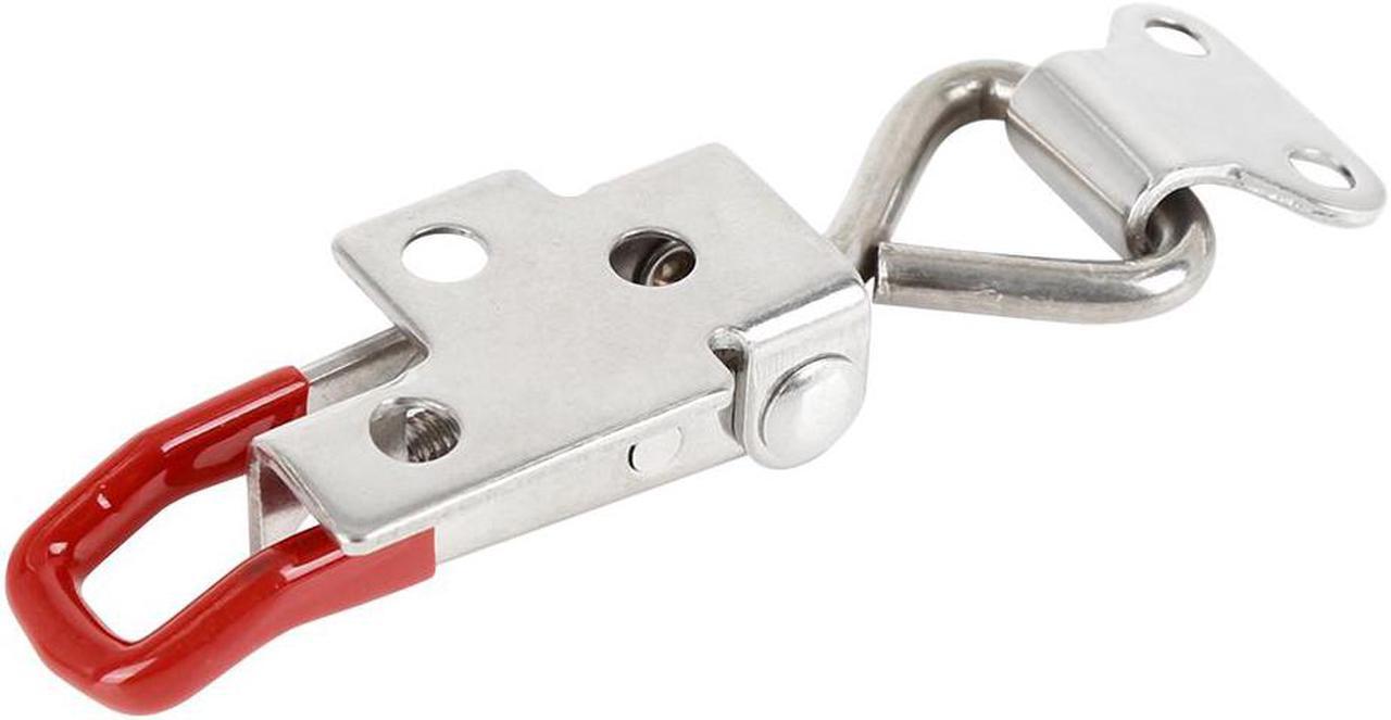 Alt view image 5 of 6 - 2pcs Stainless Steel Car Adjustable Pull Toggle Clamp Latch Hasp with Hole 100Kg 220Lbs