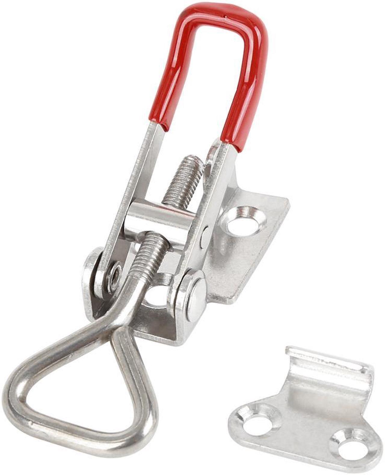 Alt view image 6 of 6 - 2pcs Stainless Steel Car Adjustable Pull Toggle Clamp Latch Hasp with Hole 100Kg 220Lbs