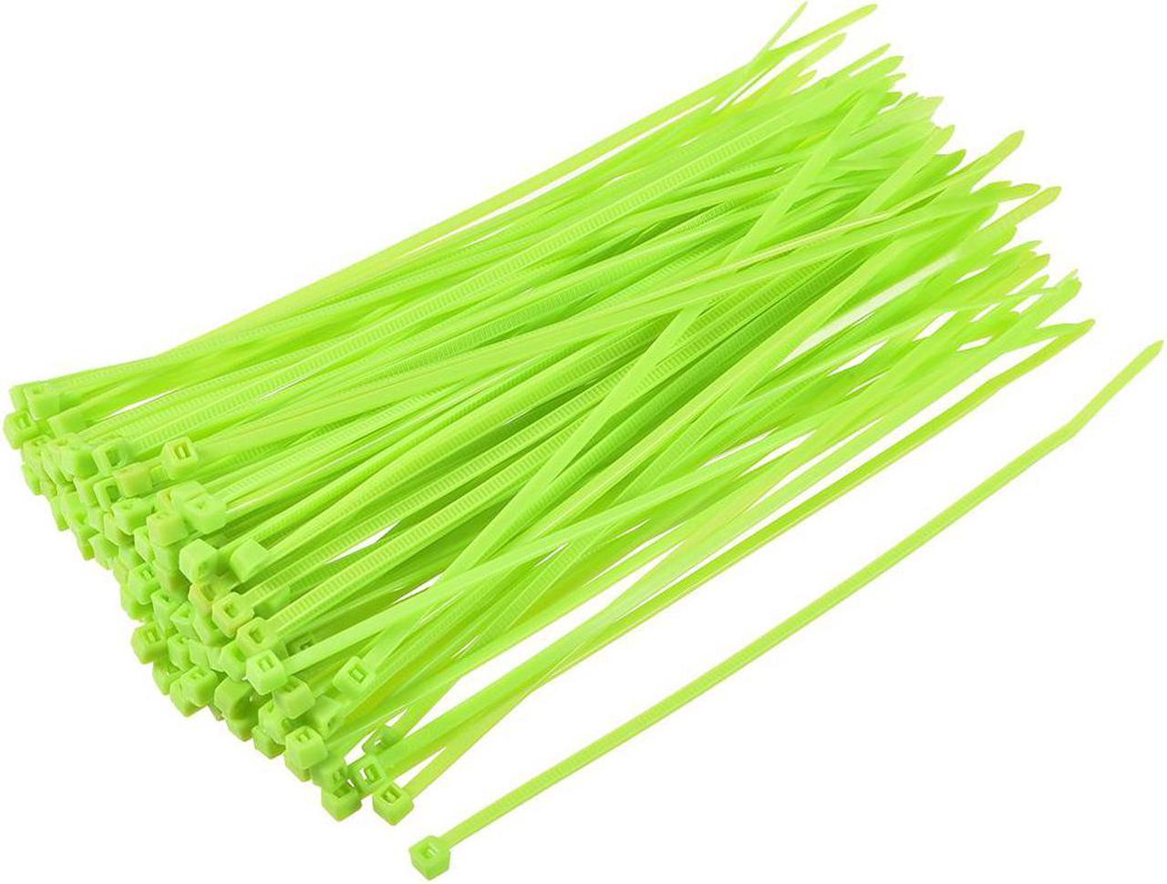 Cable Zip Ties 150mmx2.5mm Self-Locking Nylon Tie Wraps Fluorescent Green 100pcs