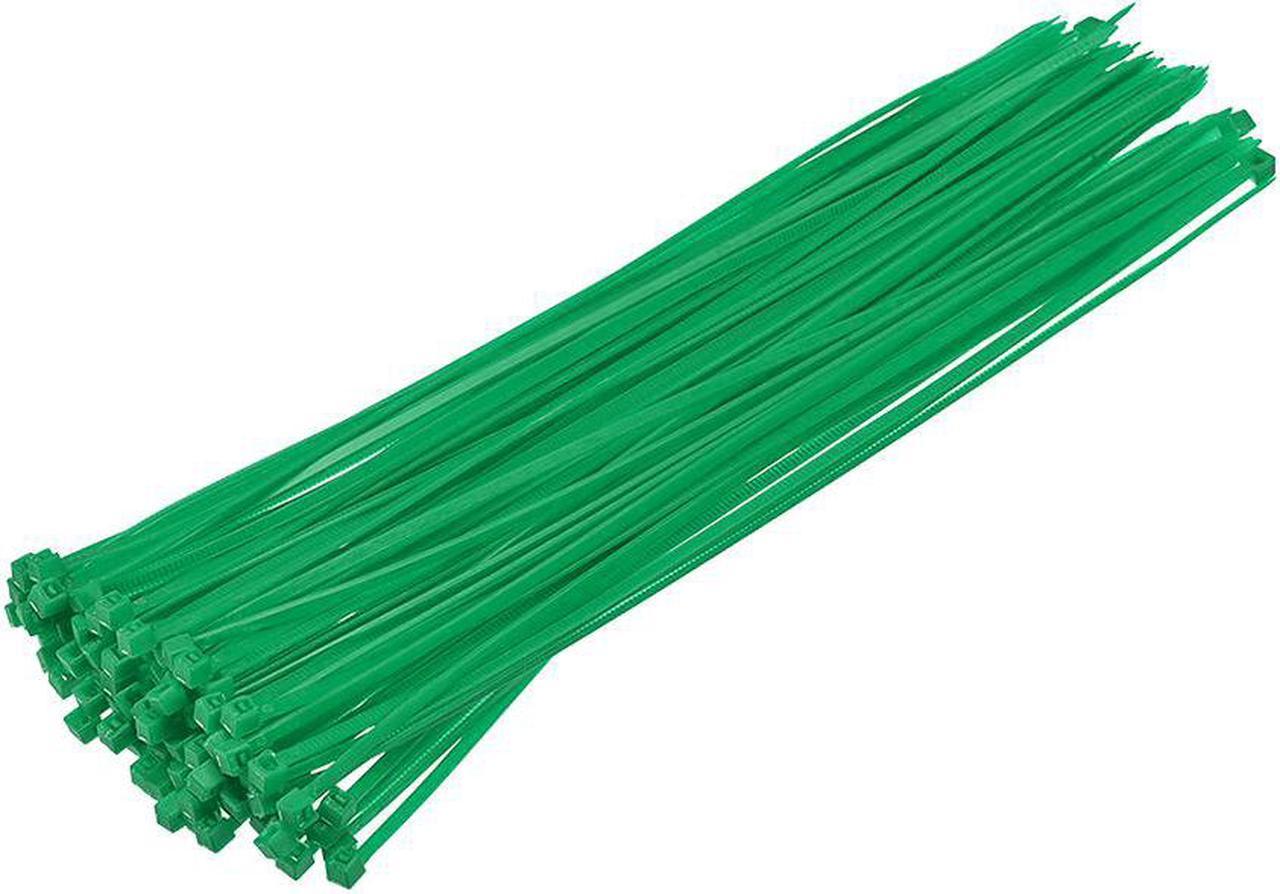 Cable Zip Ties 200mmx2.5mm Self-Locking Nylon Tie Wraps Green 100pcs