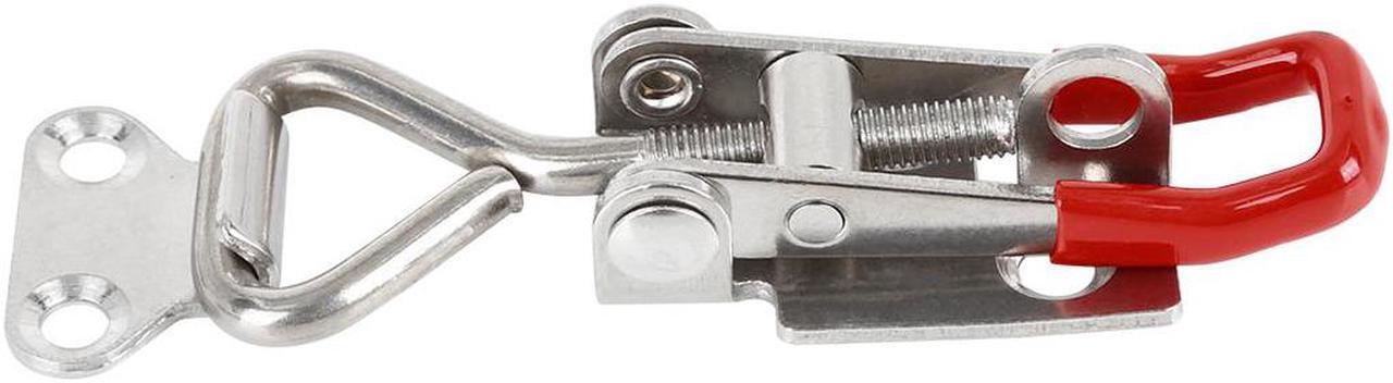 Alt view image 4 of 6 - 2pcs Stainless Steel Car Adjustable Pull Toggle Clamp Latch Hasp with Hole 100Kg 220Lbs