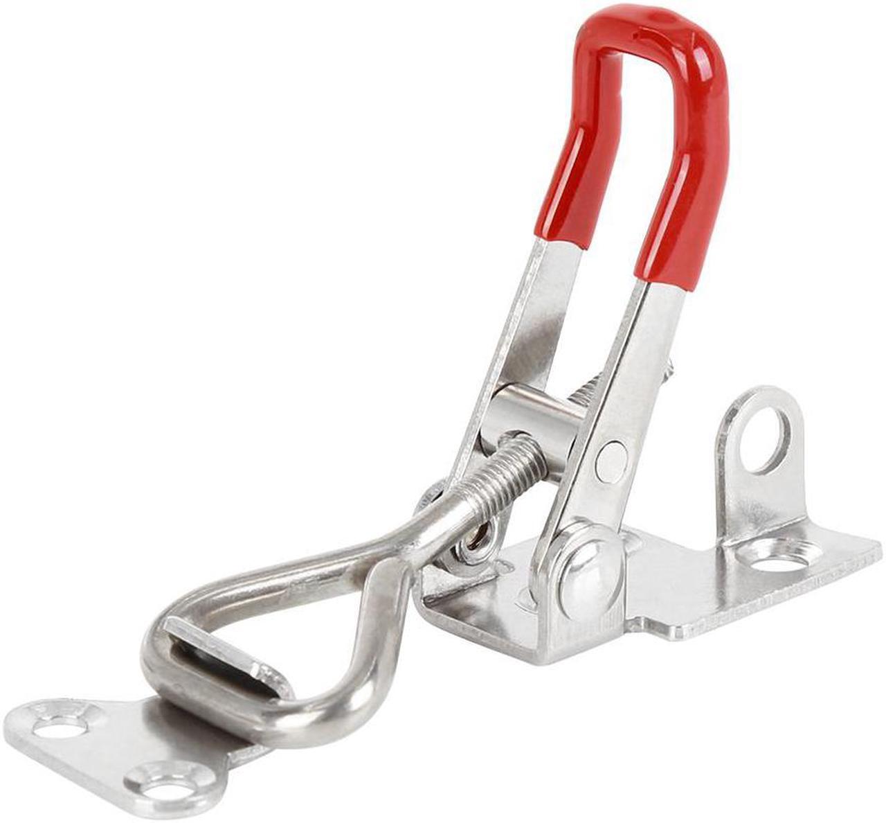 Alt view image 3 of 6 - 2pcs Stainless Steel Car Adjustable Pull Toggle Clamp Latch Hasp with Hole 100Kg 220Lbs