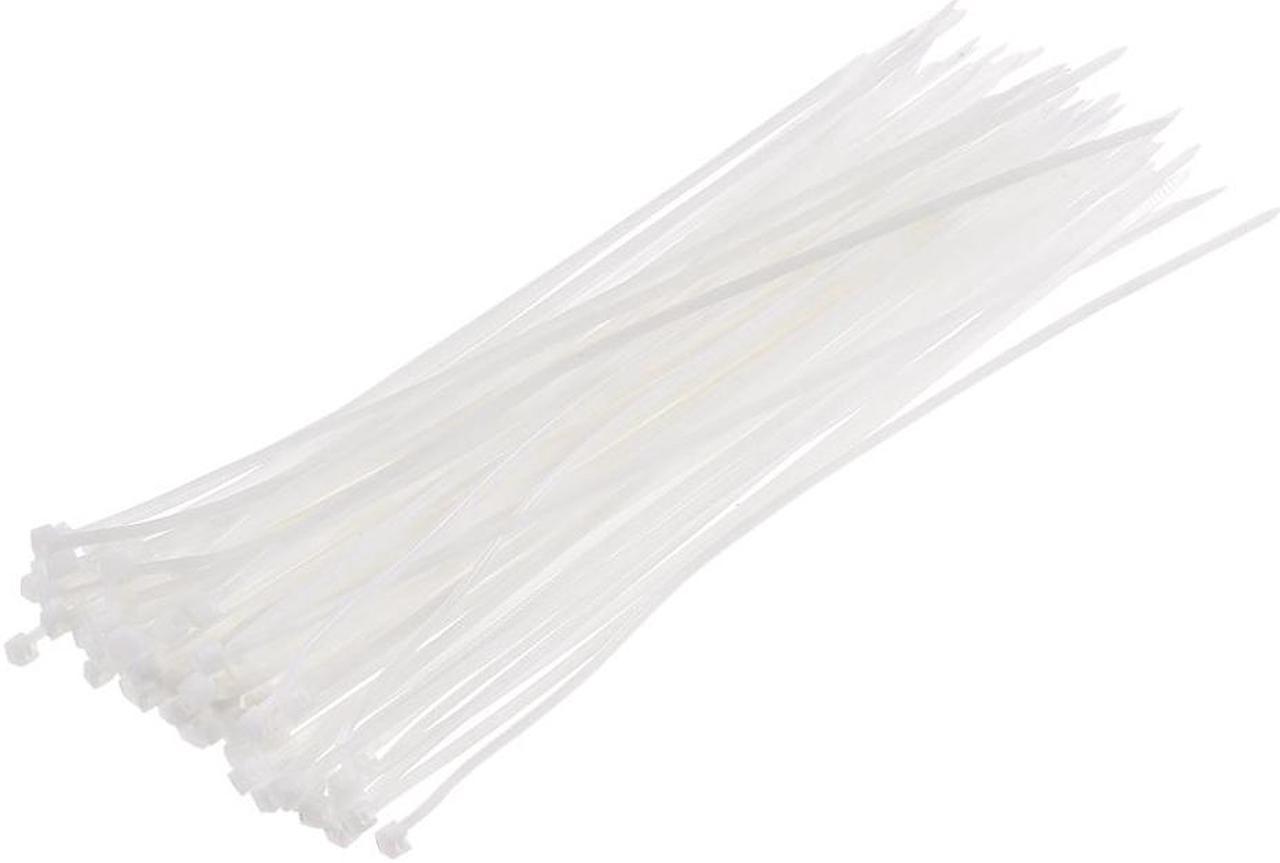 Cable Zip Ties 200mmx2.5mm Multi-Purpose Nylon Tie Wraps White 200pcs