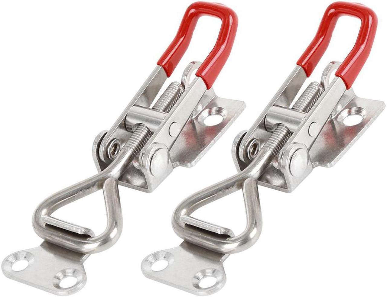 Main image of 2pcs Stainless Steel Car Adjustable Pull Toggle Clamp Latch Hasp with Hole 100Kg 220Lbs