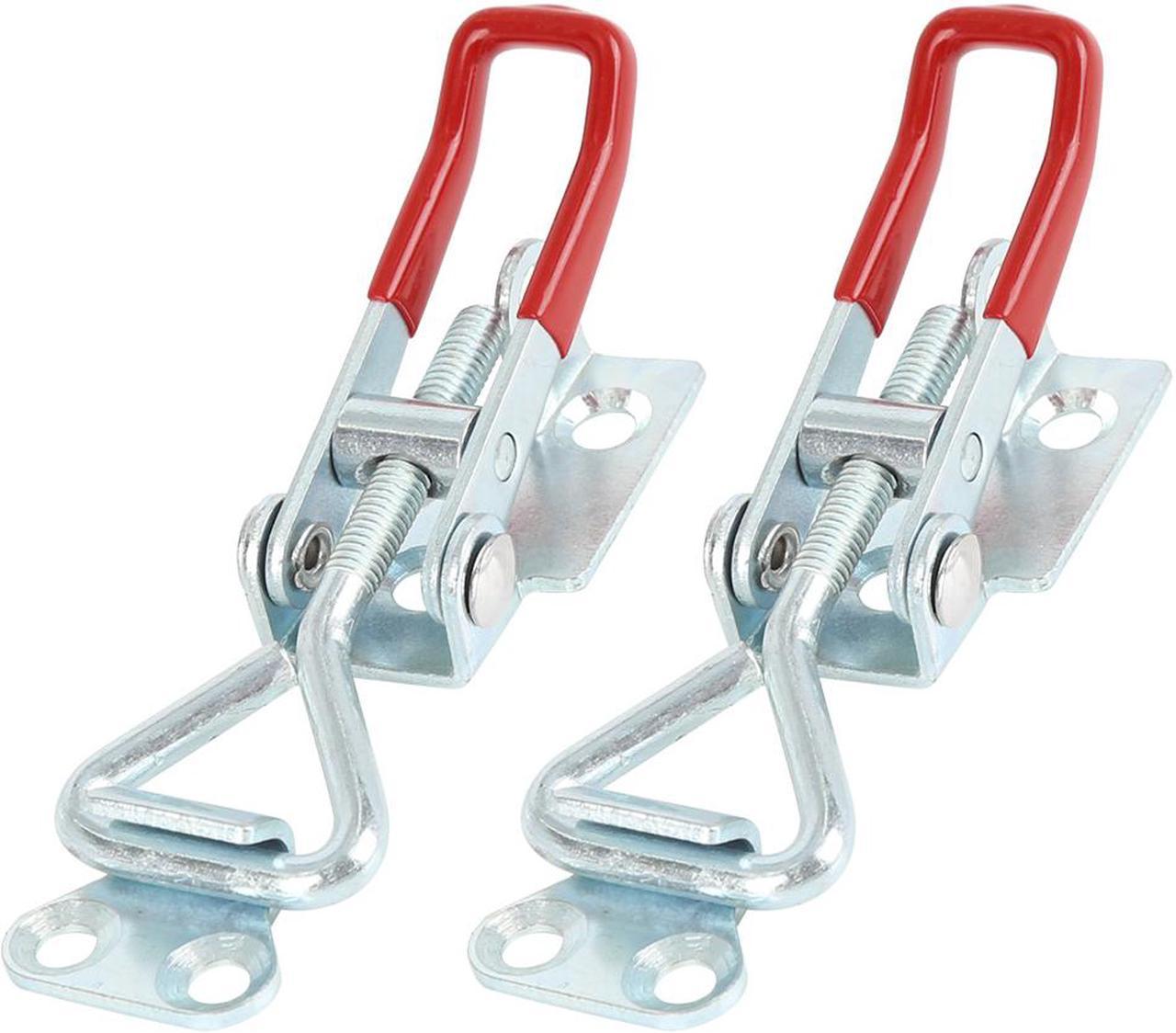 Car Adjustable Pull Latch Toggle Latch Clamp Hasp with Hole 100Kg 220Lbs Holding Capacity 2pcs