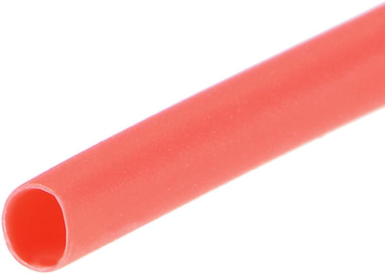 Heat Shink Tubing, 1mm Dia 2.7mm Flat Width 2:1 Ratio Shrinkable Tube Cable Sleeve 7m - Red