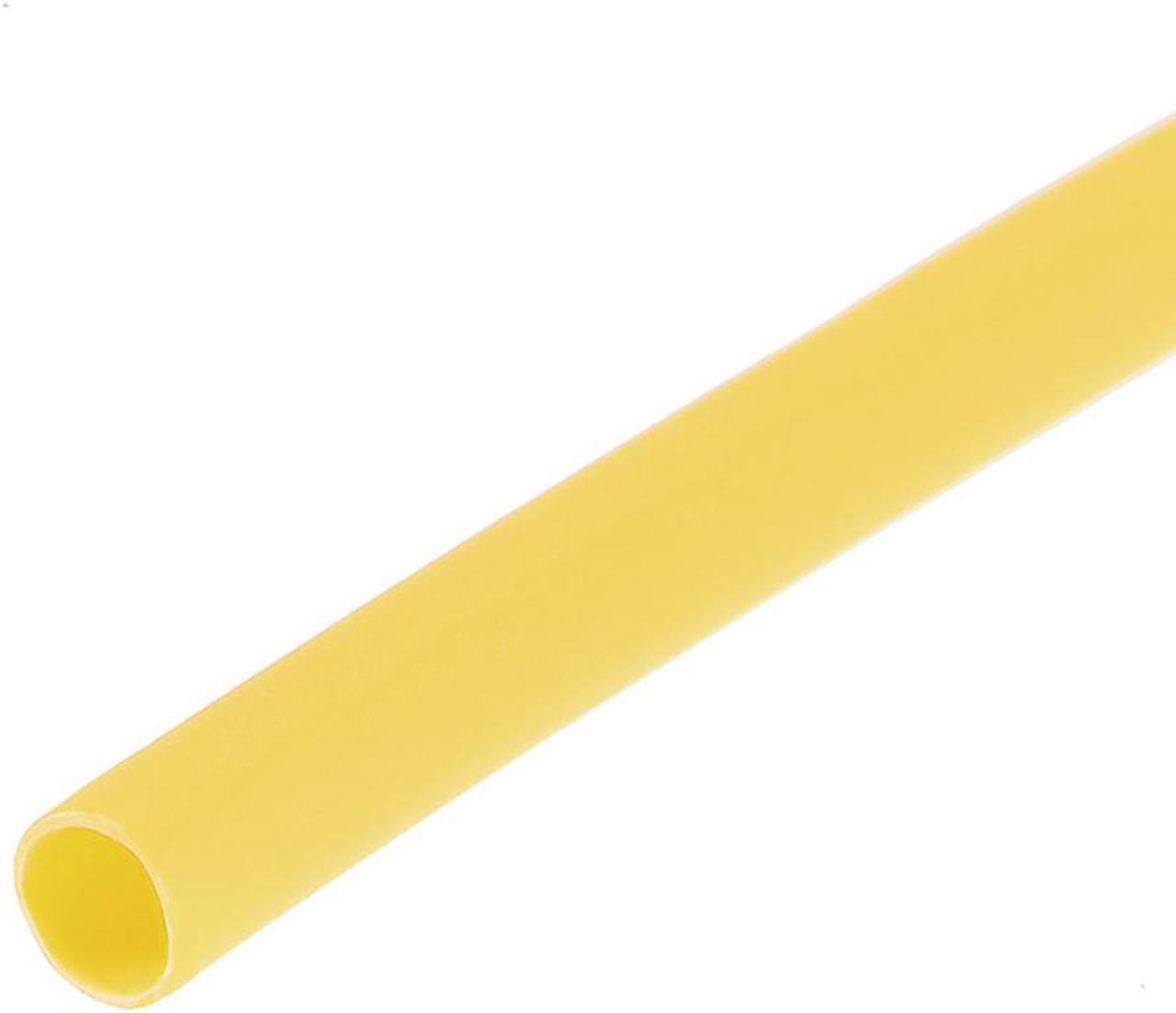 Heat Shink Tubing, 1/16"(1.5mm) Dia 3.4mm Flat Width 2:1 Ratio Shrinkable Tube Cable Sleeve 10ft - Yellow