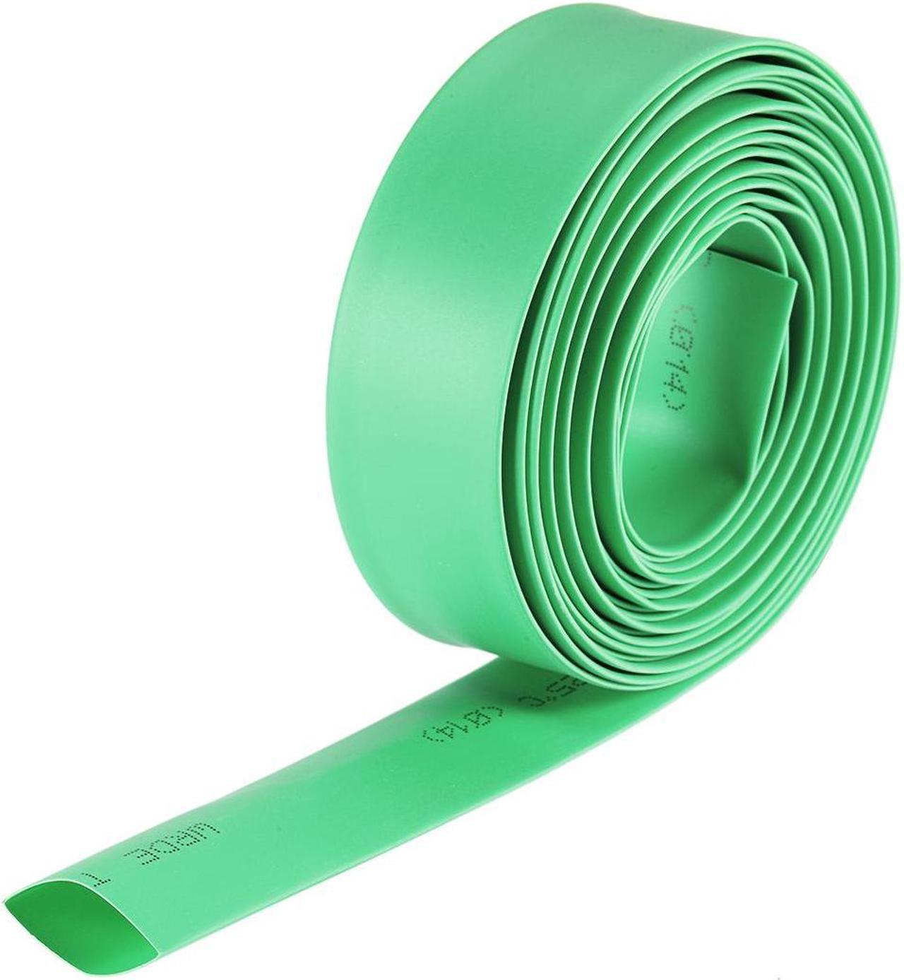 Heat Shink Tubing, 14mm Dia 23mm Flat Width 2:1 Ratio Shrinkable Tube Cable Sleeve 10ft - Green