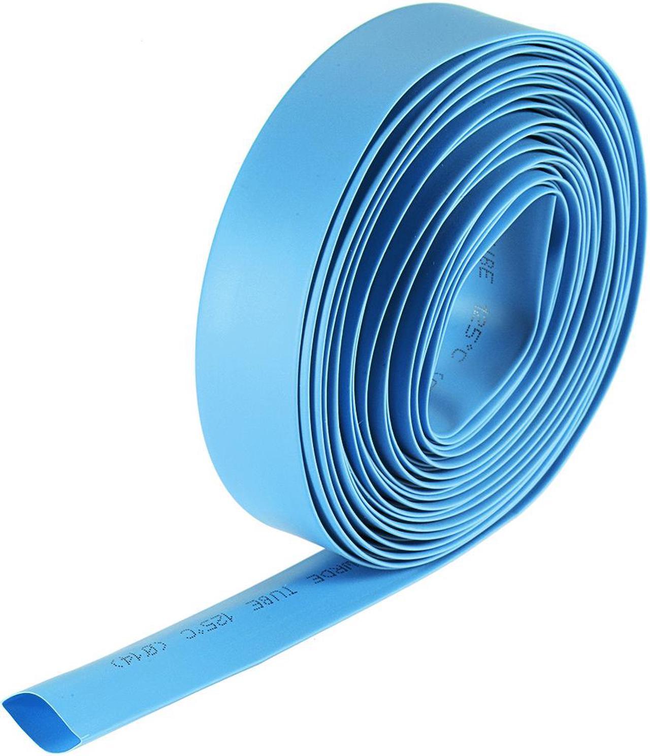 Heat Shink Tubing, 14mm Dia 23mm Flat Width 2:1 Ratio Shrinkable Tube Cable Sleeve 7m - Blue