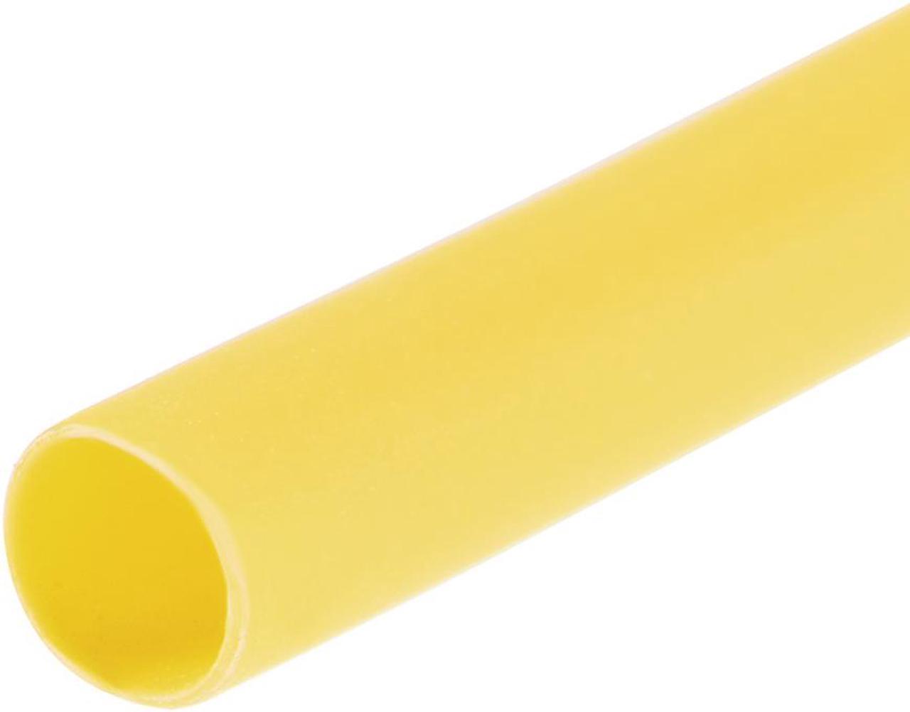 Heat Shink Tubing, 2.5mm Dia 4.69mm Flat Width 2:1 Ratio Shrinkable Tube Cable Sleeve 7m - Yellow