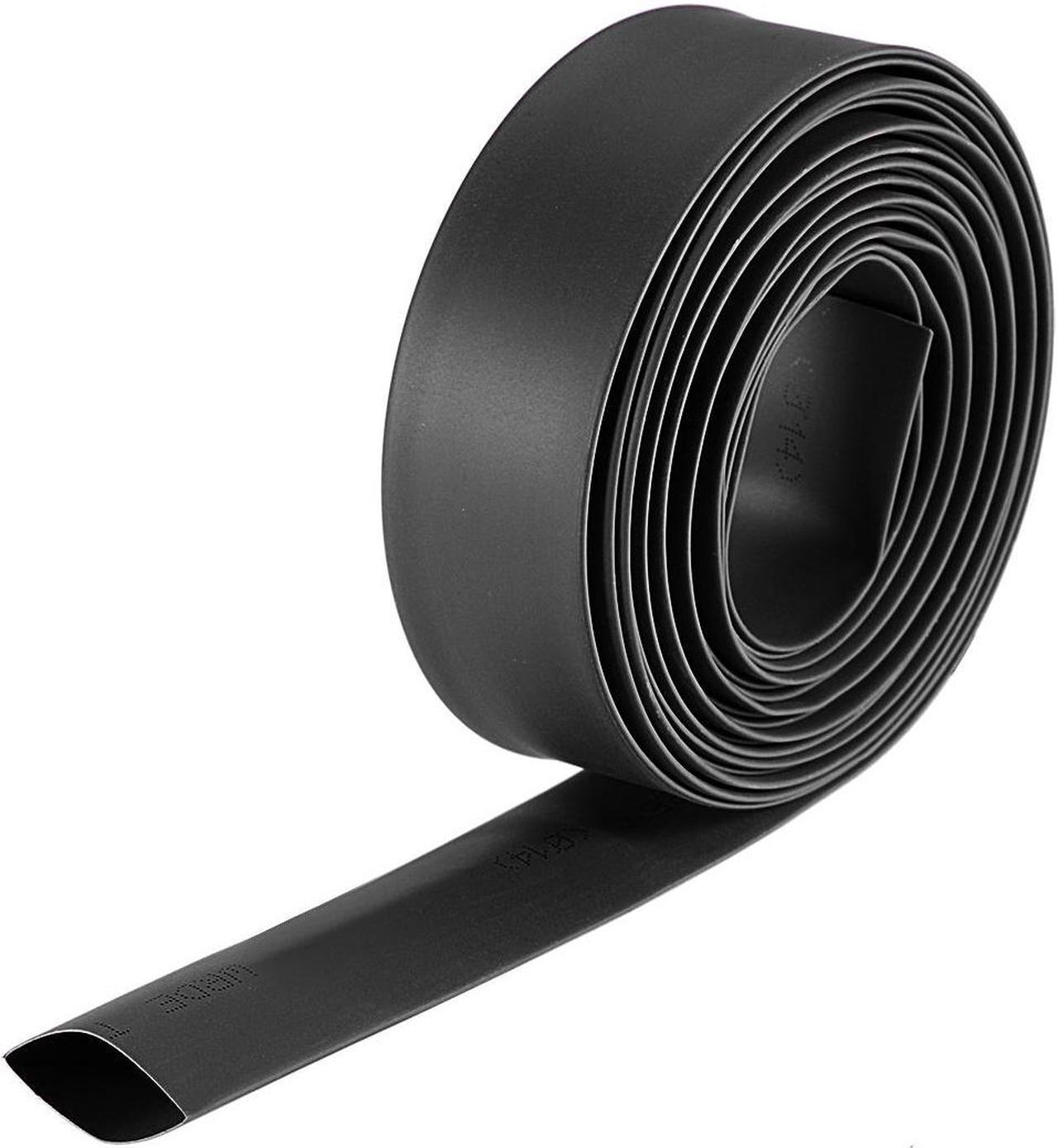 Heat Shink Tubing, 14mm Dia 23mm Flat Width 2:1 Ratio Shrinkable Tube Cable Sleeve 10ft - Black