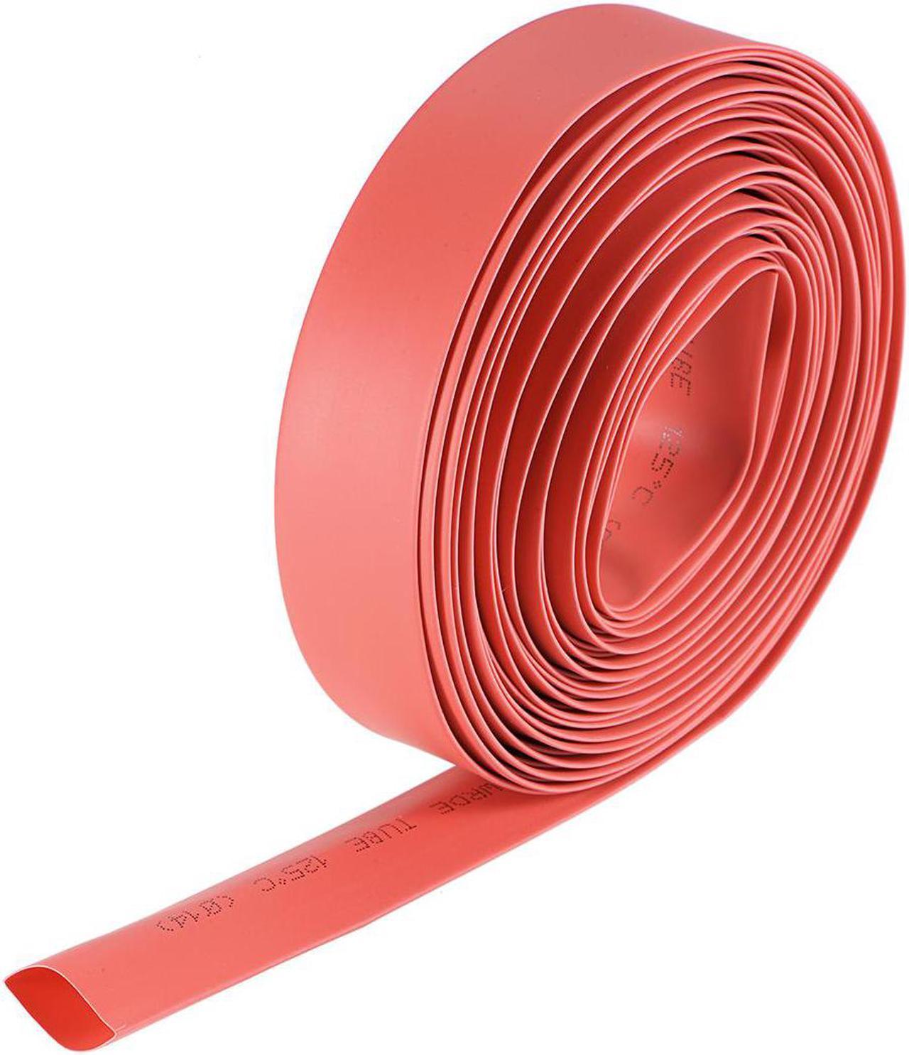 Heat Shink Tubing, 14mm Dia 23mm Flat Width 2:1 Ratio Shrinkable Tube Cable Sleeve 7m - Red