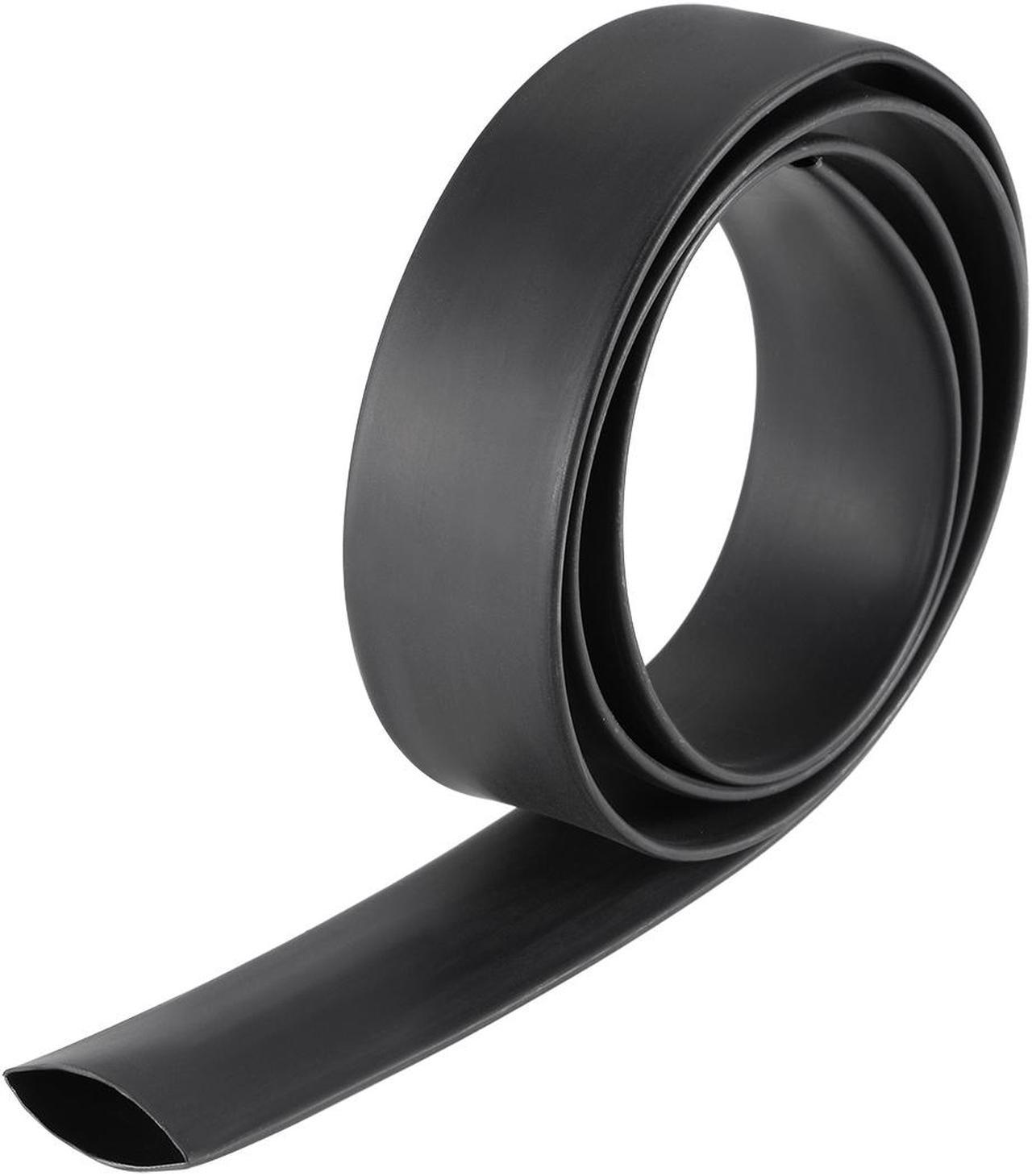 Heat Shink Tubing, 3/4"(19mm) Dia 32mm Flat Width 3:1 Ratio Shrinkable Tube Cable Sleeve 1m - Black