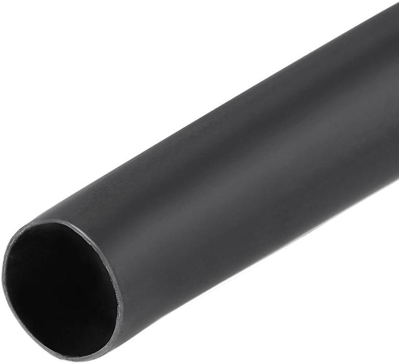 Heat Shink Tubing, 3/8"(9.5mm) Dia 17.5mm Flat Width 3:1 Ratio Shrinkable Tube Cable Sleeve 10ft - Black